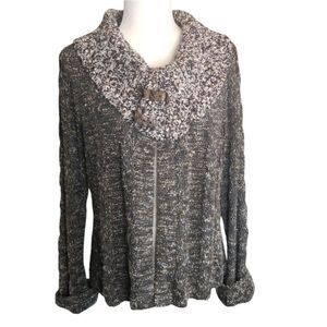 Curio Anthropologie Shae Pondside Collar Buttons into Cowl Neck Size Small